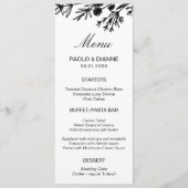 Handgetekende Botanische Leaves Menu Kaart (Voorkant)