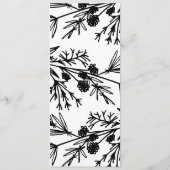 Handgetekende Botanische Leaves Menu Kaart (Achterkant)