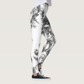Handgetekende botanische leggings (Rechts)