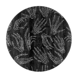 Handgetekende Botten, gravure stijl achtergrond. Snijplank