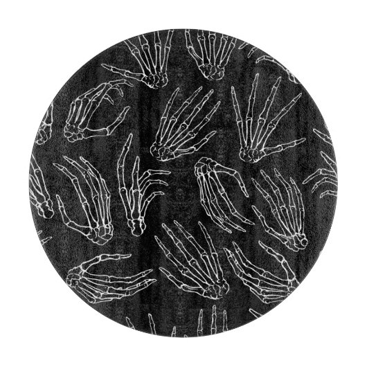 Handgetekende Botten, gravure stijl achtergrond. Snijplank (Voorkant)