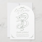 Handgetekende Bows Bubbly Cocktail Vrijgezellenfee Kaart (Voorkant)