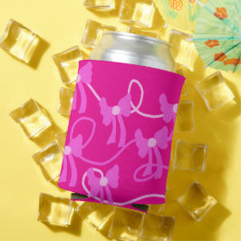 Handgetekende Bows Pink Lovers Blikjeskoeler