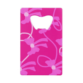 Handgetekende Bows Pink Lovers Creditkaart Flessenopener