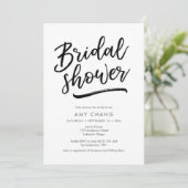 Handgetekende bruidsdouche uitnodiging (Staand voorkant)