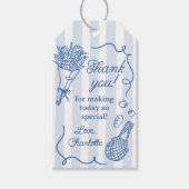 Handgetekende bruidsfeest met verse producten uit  cadeaulabel (Voorkant)