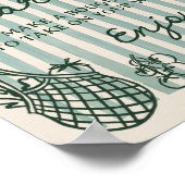 Handgetekende Bruiloft Flower Bar 'Off The Market' Poster (Hoek)