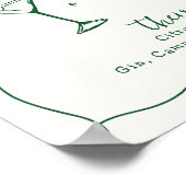 Handgetekende bruiloft Handtekening Cocktails Drin Poster (Hoek)