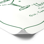 Handgetekende bruiloft Handtekening Cocktails Drin Poster (Hoek)