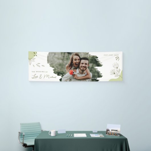 Handgetekende bruiloft spandoek (Beurs)