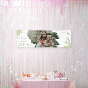 Handgetekende bruiloft spandoek