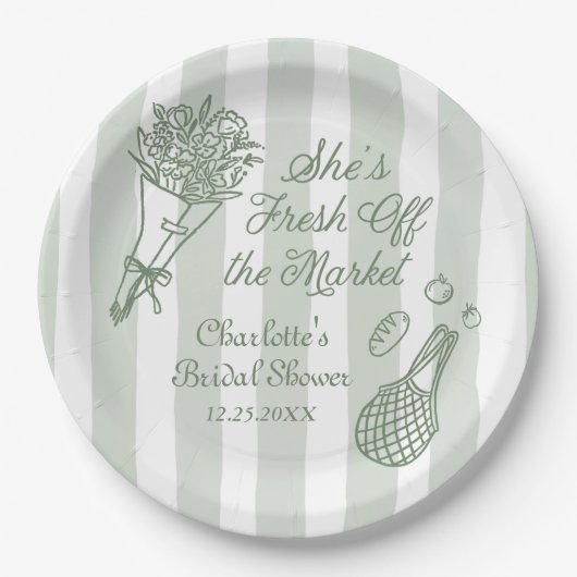 Handgetekende Bruiloftsfeest 'Terechtgekomen Van D Papieren Bordje (Voorkant)