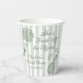 Handgetekende Bruiloftsfeest Uit De Markt Papieren Bekers (Voorkant)