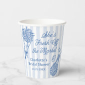 Handgetekende Bruiloftsfeest Uit de Markt Papieren Bekers (Voorkant)