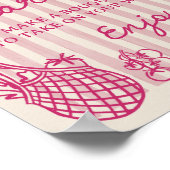 Handgetekende Bruiloftsshower Bloemenbar Van De Ma Poster (Hoek)