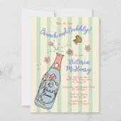 Handgetekende brunch en bubbelig Vrijgezellenfeest Kaart (Voorkant)