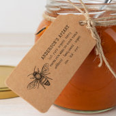Handgetekende Bumblebee Pure Organic Honey Stamp Rubberstempel
