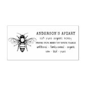 Handgetekende Bumblebee Pure Organic Honey Stamp Rubberstempel (Afrduk)