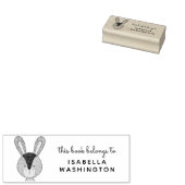 Handgetekende Bunny dit boek behoort tot de douane Rubberstempel (Gestempeld)