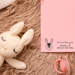 Handgetekende Bunny dit boek behoort tot de douane Rubberstempel