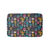 Handgetekende cactus in Schetsenstijlpatroon Badmat (Voorkant)