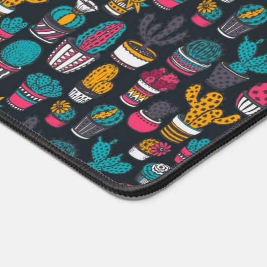 Handgetekende cactus in Schetsenstijlpatroon Bureaumat (Hoek)