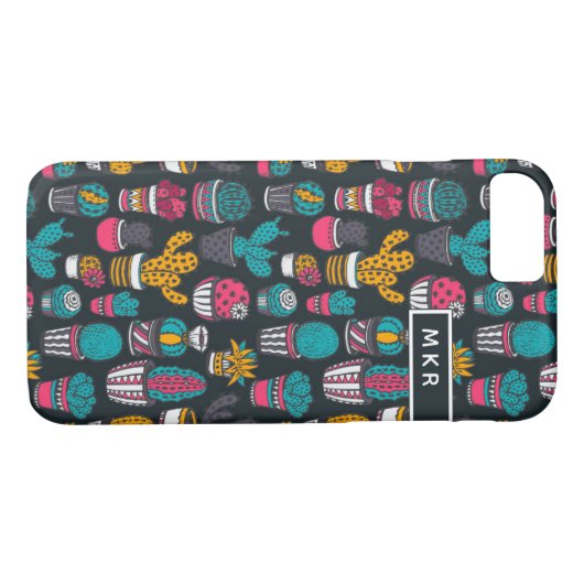 Handgetekende cactus in Schetsenstijlpatroon Case-Mate iPhone Case (Achterkant (Horizontaal))