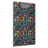 Handgetekende cactus in Schetsenstijlpatroon Klembord (Rechts)