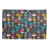 Handgetekende cactus in Schetsenstijlpatroon Kussensloop (Achterkant-Links)