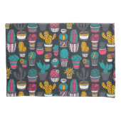 Handgetekende cactus in Schetsenstijlpatroon Kussensloop (Voorkant-Links)