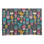 Handgetekende cactus in Schetsenstijlpatroon Kussensloop (Voorkant-Rechts)