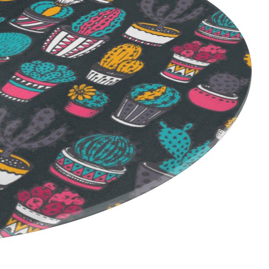 Handgetekende cactus in Schetsenstijlpatroon Snijplank (Hoek)