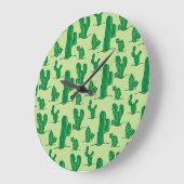Handgetekende cactus: naadloos patroon. grote klok (Hoek)