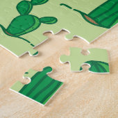 Handgetekende cactus: naadloos patroon. legpuzzel (Zijkant)