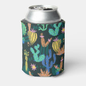 Handgetekende cactus: Scandinavisch naadloos. Blikjeskoeler (Blikje Achterkant)