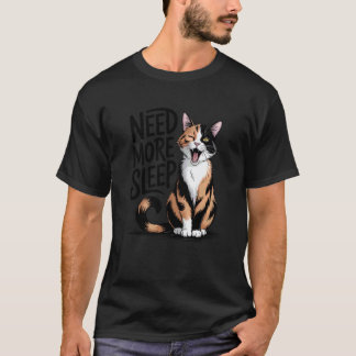 Handgetekende calico kat heeft meer slaap nodig Gr T-shirt