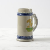 Handgetekende Cantharel Paddenstoel Bierpul (Voorkant rechts)