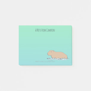 Handgetekende Capybara Schattige Wildlife Zoo Anim Post-it® Notes