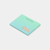 Handgetekende Capybara Schattige Wildlife Zoo Anim Post-it® Notes (Schuin)