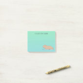 Handgetekende Capybara Schattige Wildlife Zoo Anim Post-it® Notes (Op bureau)