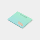 Handgetekende Capybara Schattige Wildlife Zoo Anim Post-it® Notes (Schuin)