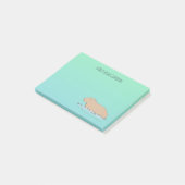 Handgetekende Capybara Schattige Wildlife Zoo Anim Post-it® Notes (Schuin)