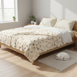 Handgetekende Cartoon Insecten Patroon Gooi Deken