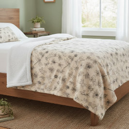 Handgetekende Cartoon Insecten Patroon Gooi Deken