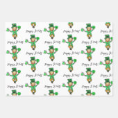 Handgetekende cartoon St Patrick's Day Inpakpapier Vel (Voorkant)