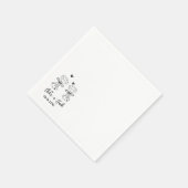 Handgetekende champagneglas-huwelijksservetten servet (Hoek)