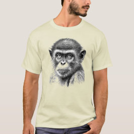 HANDGETEKENDE CHIMPANSEE T-SHIRT