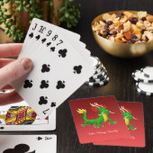 Handgetekende Chinese Draak Pokerkaarten (Insitu)
