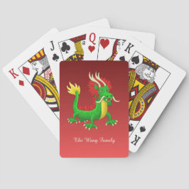 Handgetekende Chinese Draak Pokerkaarten
