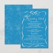 Handgetekende citroen huwelijksdetails richting informatiekaartje (Voorkant / Achterkant)